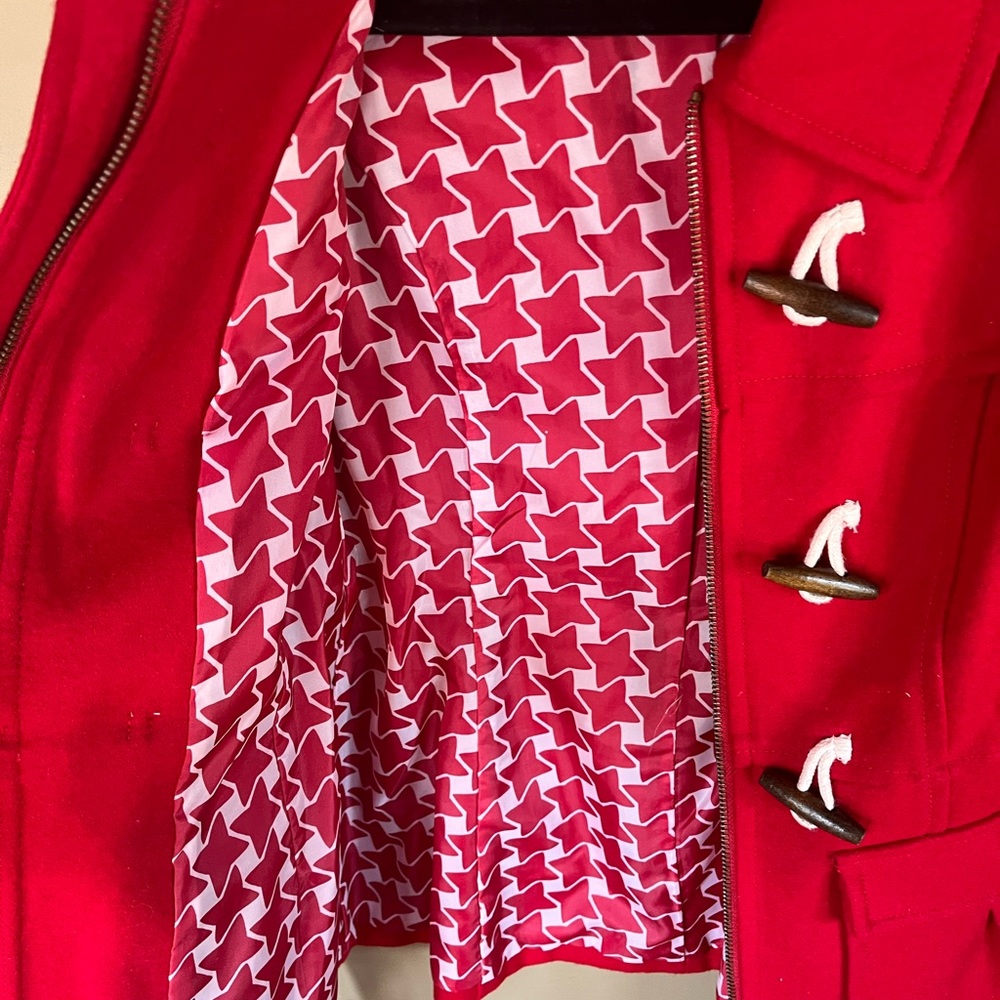 Red Toggle Coat - Picture 5 of 6